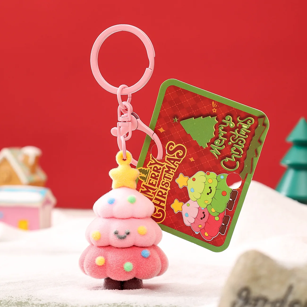 

New cute Christmas snowman keychain, cartoon keychain, car pendant, schoolbag pendant, decorative item, small gift
