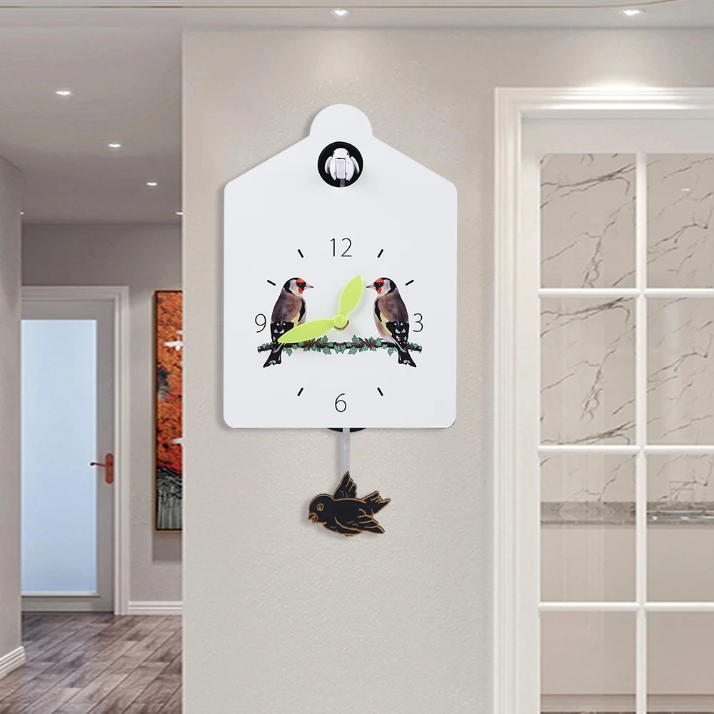 Modern Cuckoo Wall Clock Fashion Creative Pendulum Clocks Bird House Cuckoo Wall Clock For Living Room Kitchen