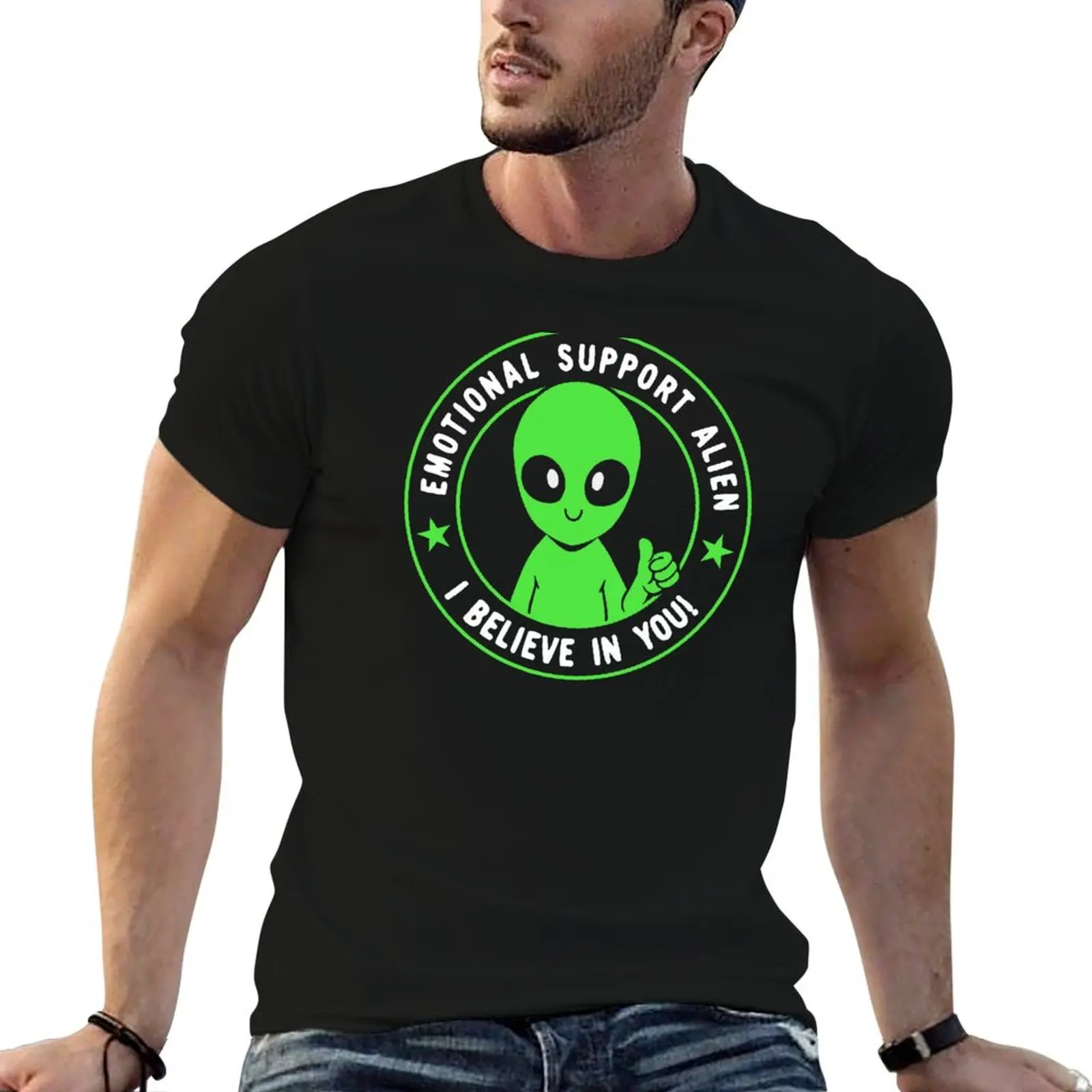 

Emotional Support Alien I BELIEVE IN YOU by Tobe Fonseca T-Shirt man tshirt essential t shirt T-Shirt