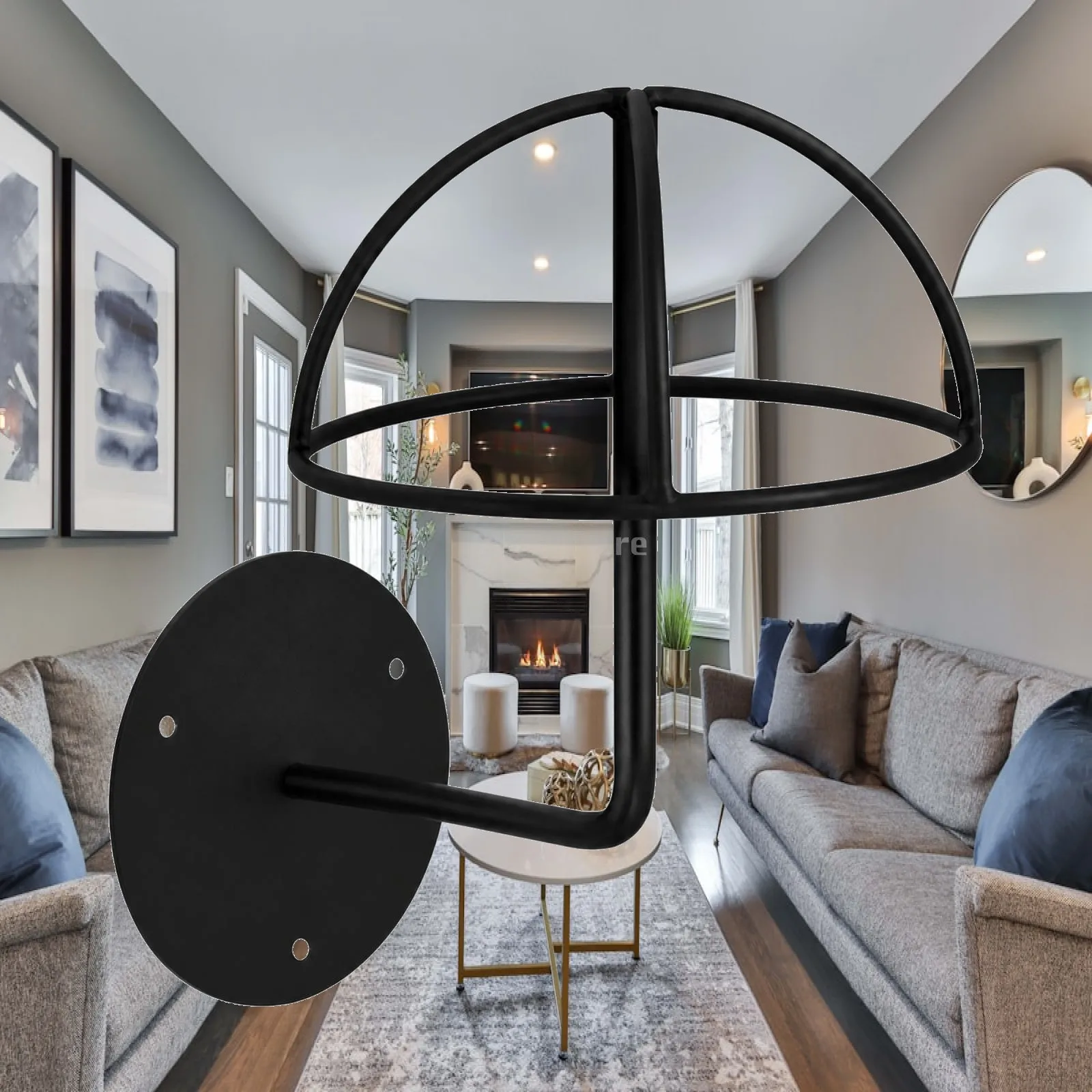 Headwear Display Rack Space-Saving Wall-Mounted Hat Rack with Dome Frame Hat