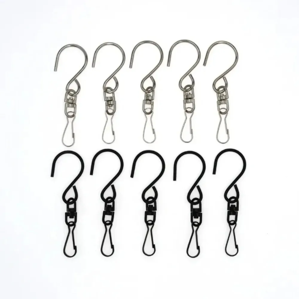 8Pcs for Hanging Wind Spinners Wind Chimes Crystal Twisters Party Tools Swivel Hooks Clips Kitchen Bedroom Rotating S Hooks