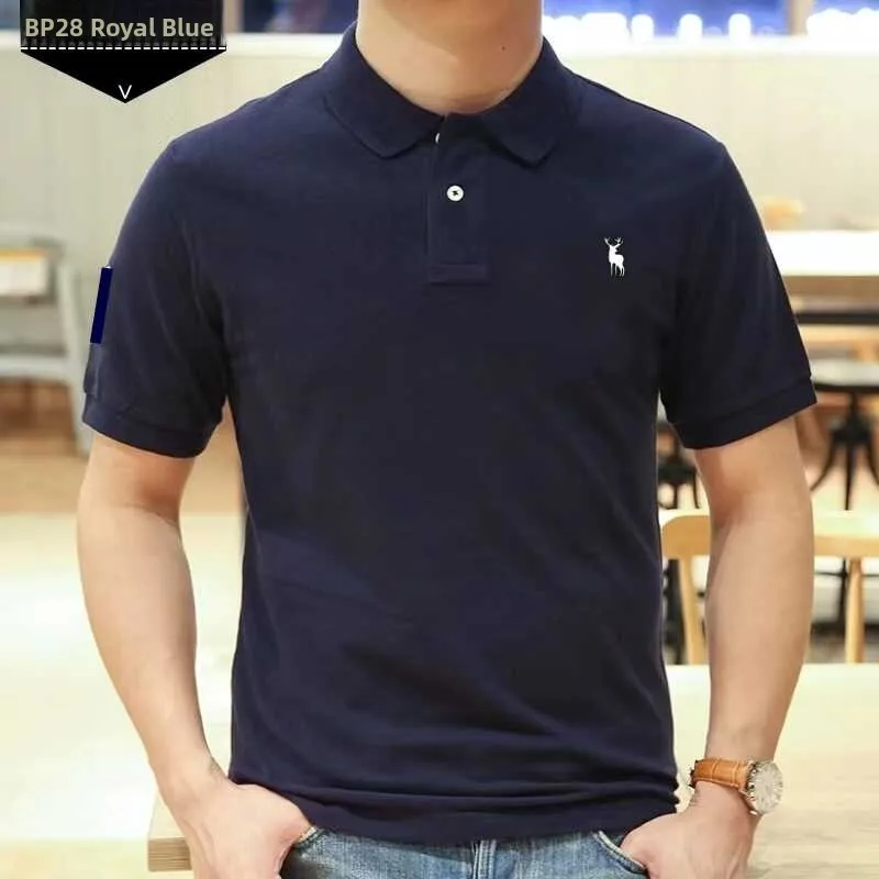 

Мужской модный приталенный хлопок irt Summer Busin Casual ort Sve Pure Color с вышивкой Amsui&lu