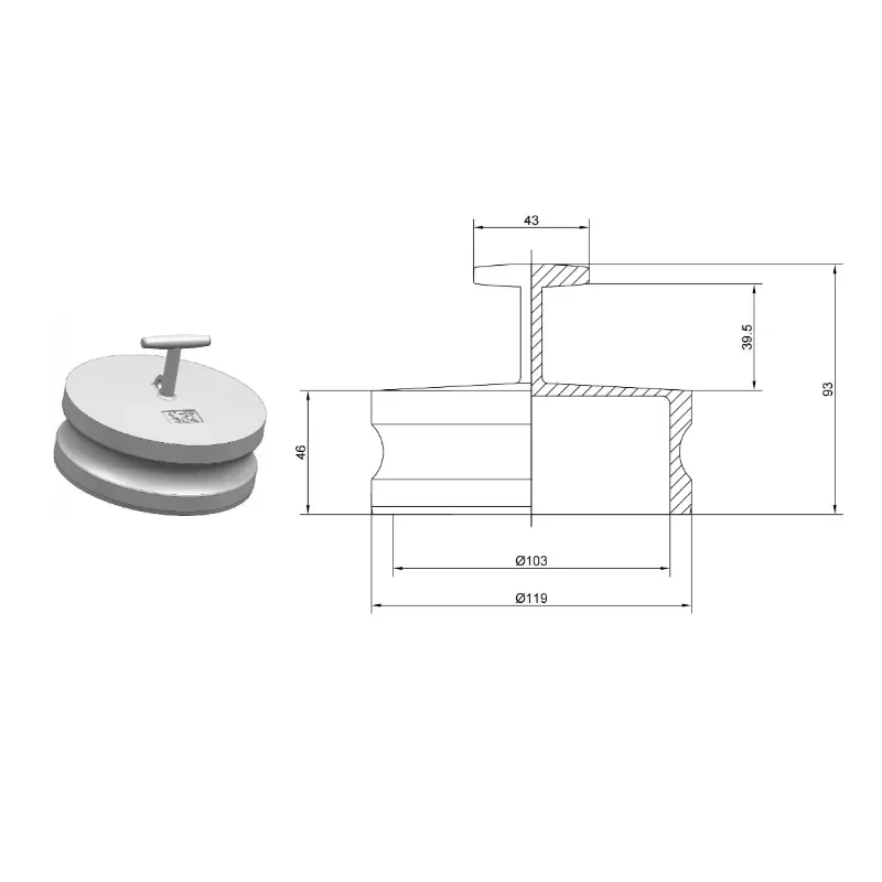 4 "DN100 Тип DP 304 Концевая заглушка Camlock из нержавеющей стали Быстроразъемная муфта с канавкой для шланговых насосов Homebrew