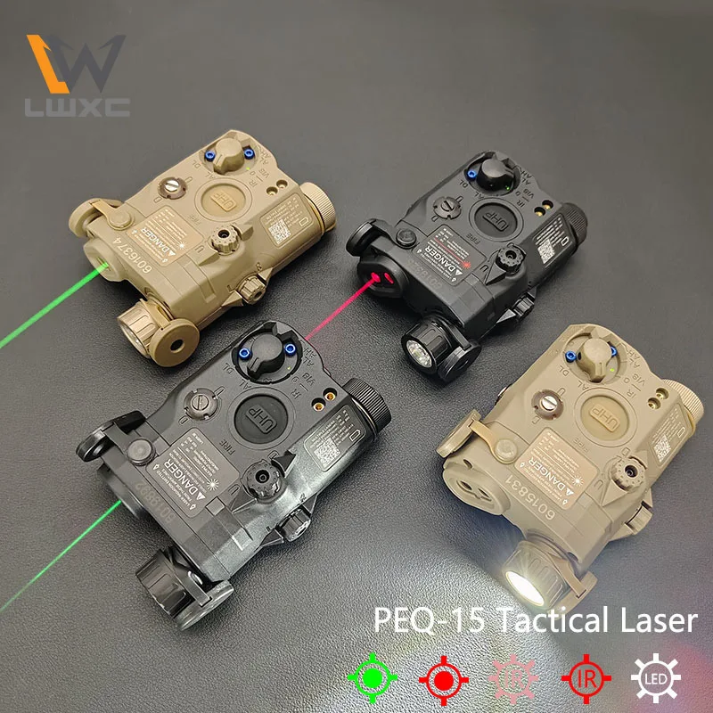 Tactics PEQ 15 PEQ-15 Red Dot Green Laser Pointer Sight for 20mm Picatinny Rail AR15 Hunting Accessories Weapon Flashlight