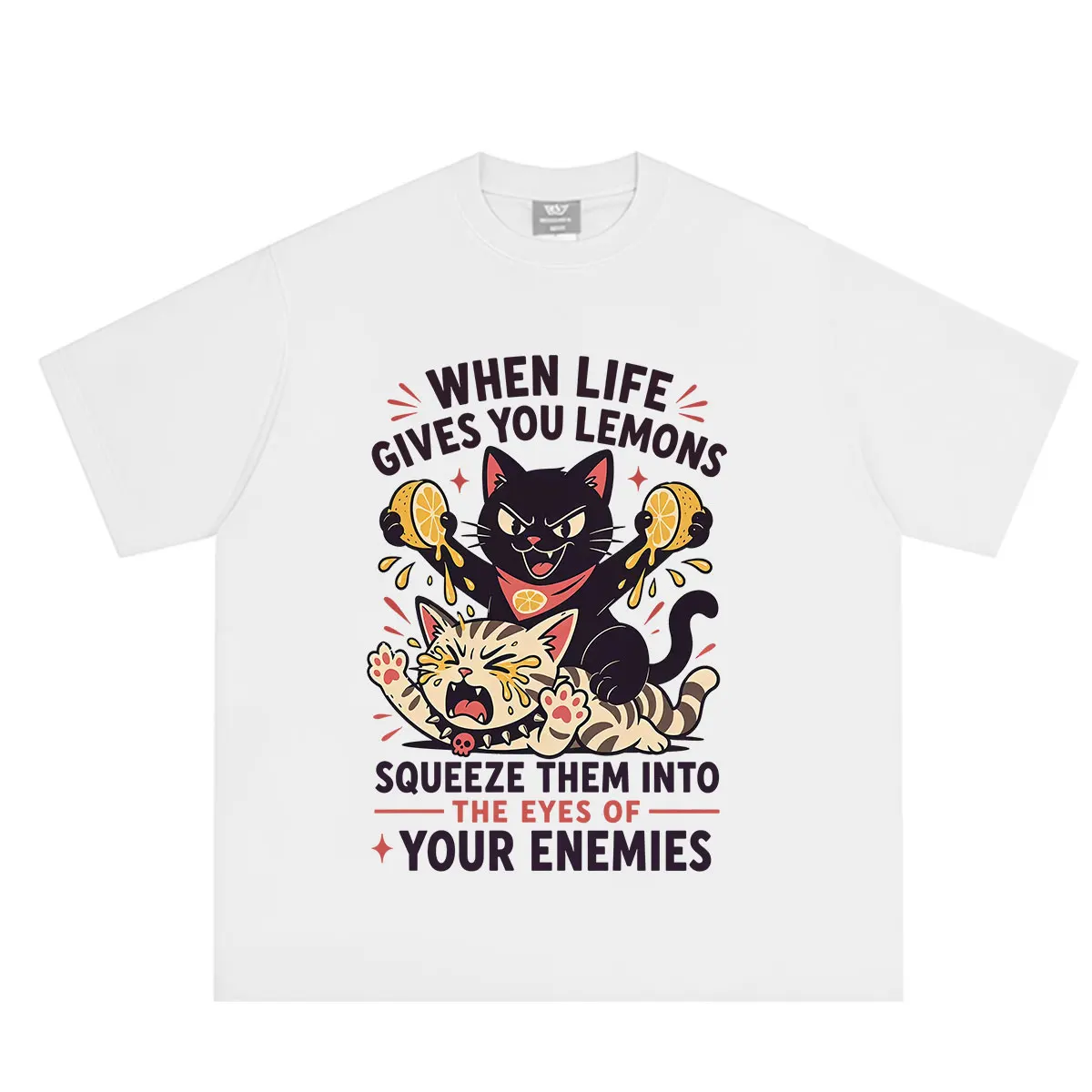Funny Cat Squeezing Tiger Meme T-Shirt Men Women Fashion Hip-Hop T-Shirt Summer Short-sleeved Loose Cotton High-quality T-shirts