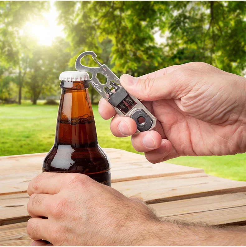 Niteize Multi-function Tool Diskey Ratchet Edc Outdoor Tools Carry on Items Key Pendant Knife