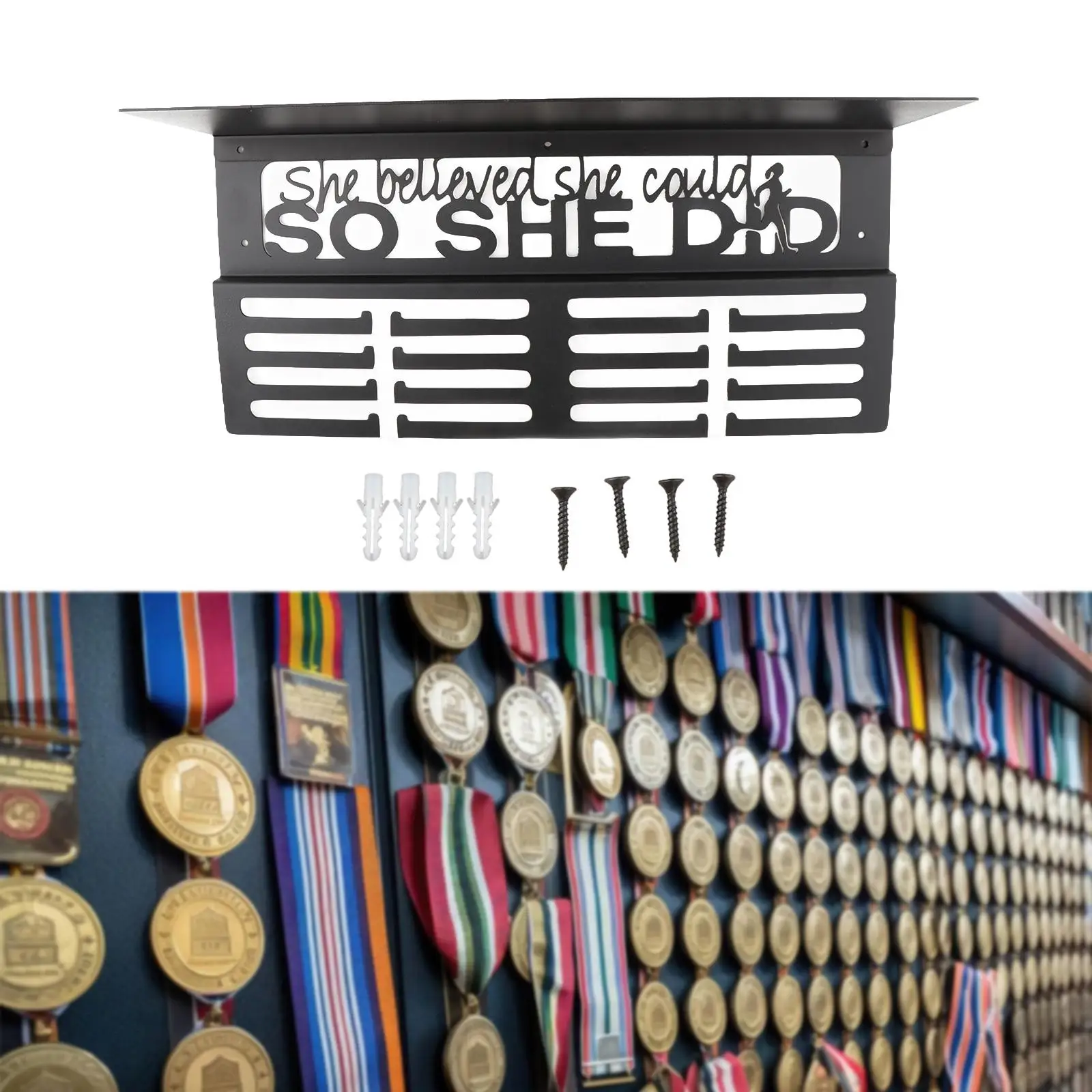 

Medal Hanger Sturdy Award Ribbon Organizer for Sports Award Sports Medals