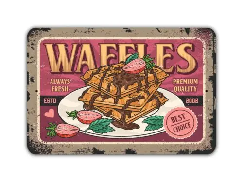 Waffles sign Vintage Style