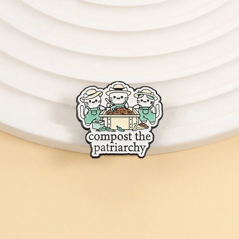 Feministische Frauen Girl Power Emaille-Pins: Bury the Patriarchy, Gender Power Equality Broschen, Anstecknadeln, Schmuckgeschenke für Freunde – Detail 5