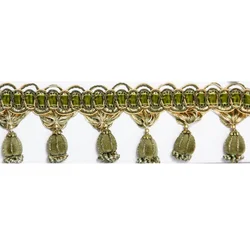 6m/Bag Curtain Lace Decoration Accessories Pumpkin Ball Silk Fringe Beads Tassel Accessories Hanging Ball Fringe Ribbon Trim