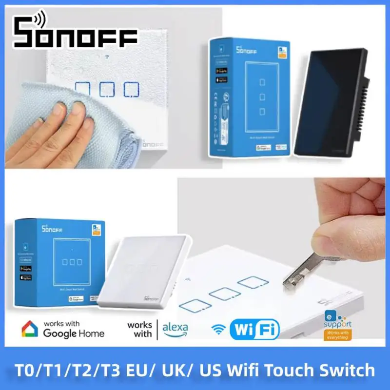 SONOFF TX Series T0 T1 T2 T3 EU/ UK/ US Smart Home Switch Wifi Touch Switches Wall Light Switch Wireless Alexa App Voice Control