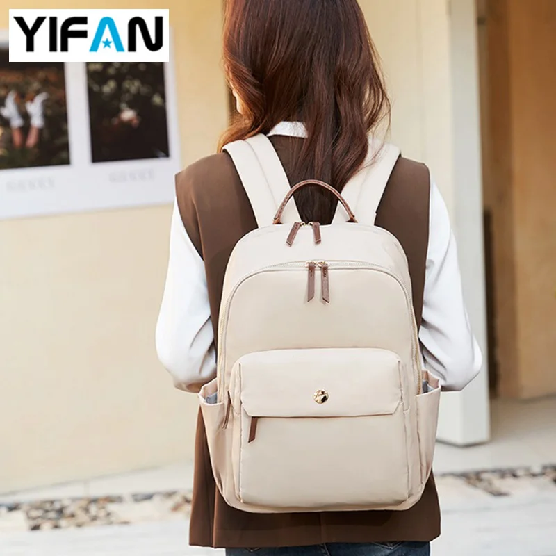 

YFZ Women Laptop Backpacks 15.6 " 14.1" 13.3" , Premium Nylon Daypack for Student Colleague Ladies Working