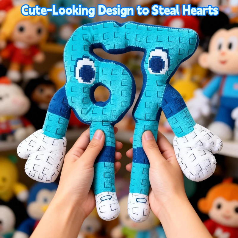 

Steal A Brainrot Plush 67 Cute Anime No. 67 Brainrot Plushies Game Surrounding Toys Soft Stuffed Toys for Kids Birthday Gifts