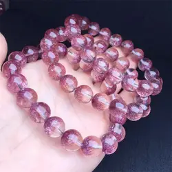 10MM Natural Purple Super Seven Quartz Bracelet Reiki Healing Fengshui Stone Fashion Jewelry For Women Holiday Gift 1PCS