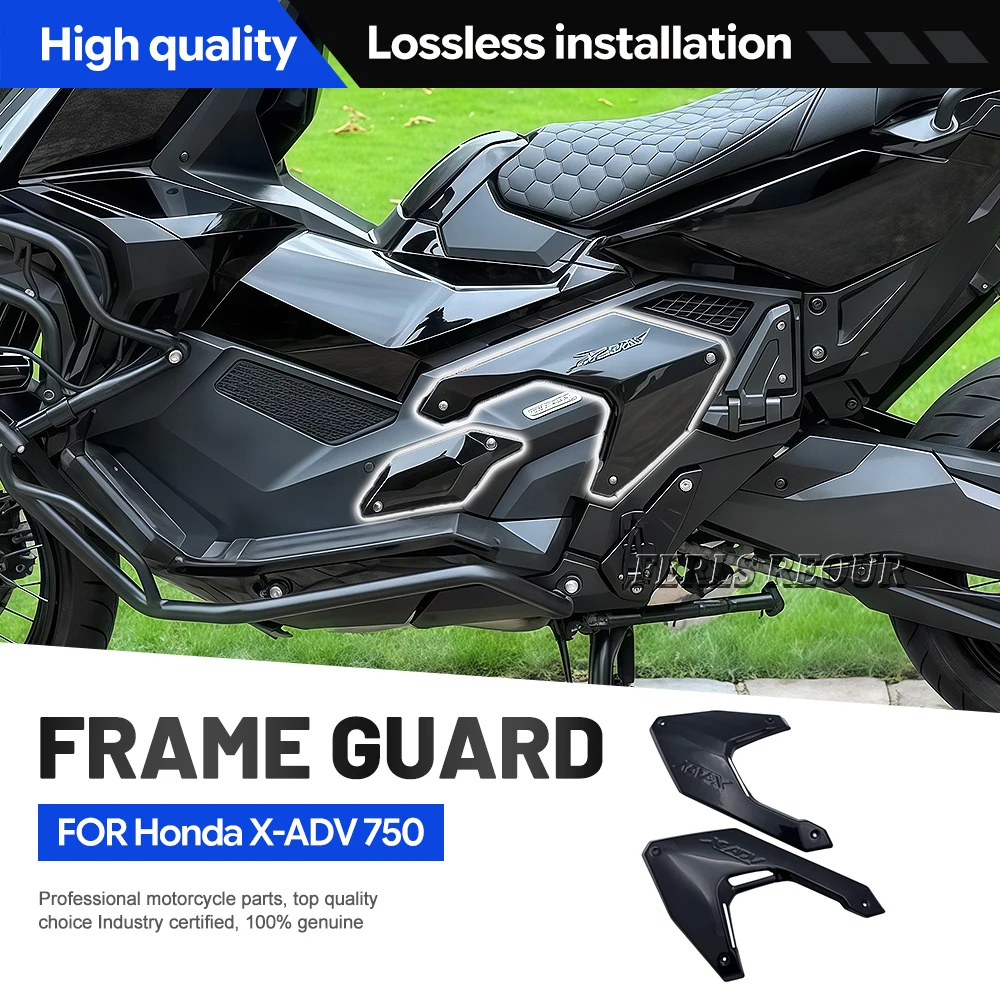 Side frame panel cover/engine oil tank side cover panel for Honda X-ADV 750 motorcycles (2021-2026), black, made of ABS material