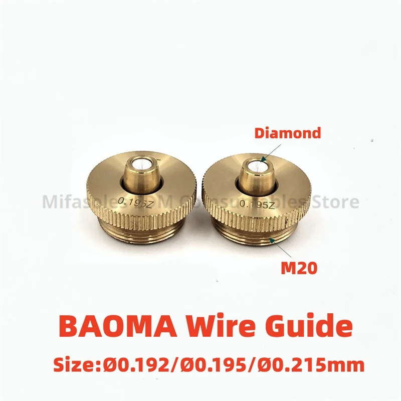 EDM Parts Molybdenum Diamond Wire Guide 0.192mm 0.195mm 0.215mm Water Nozzle for BAOMA machine Medium Speed Wire Cutting Machine