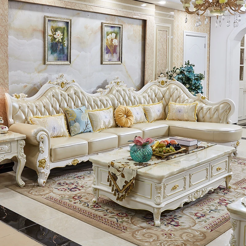 Sofá de couro europeu