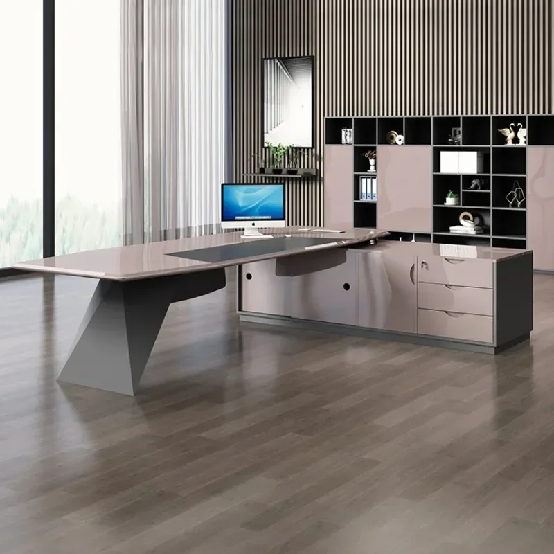 

Organizer Corner Office Desk Accessories Luxury Drawers Storage Executive Desks Reception Modern European Escritorio Furniture