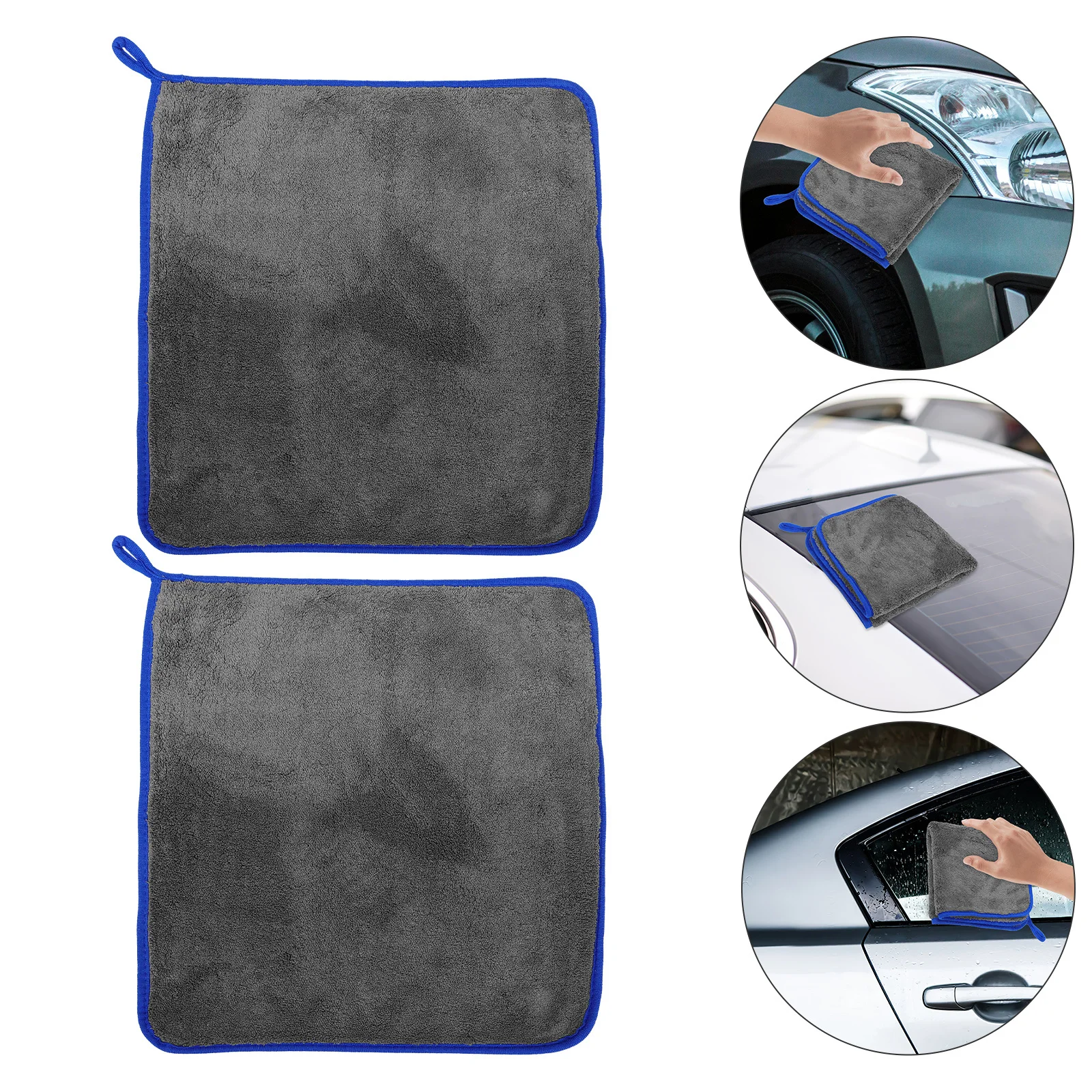 

3Pcs Car Thick Coral Fleece Auto Detailing Drying Cloth Water Absorbent Lint Free for Vehicle Wash and Home Use