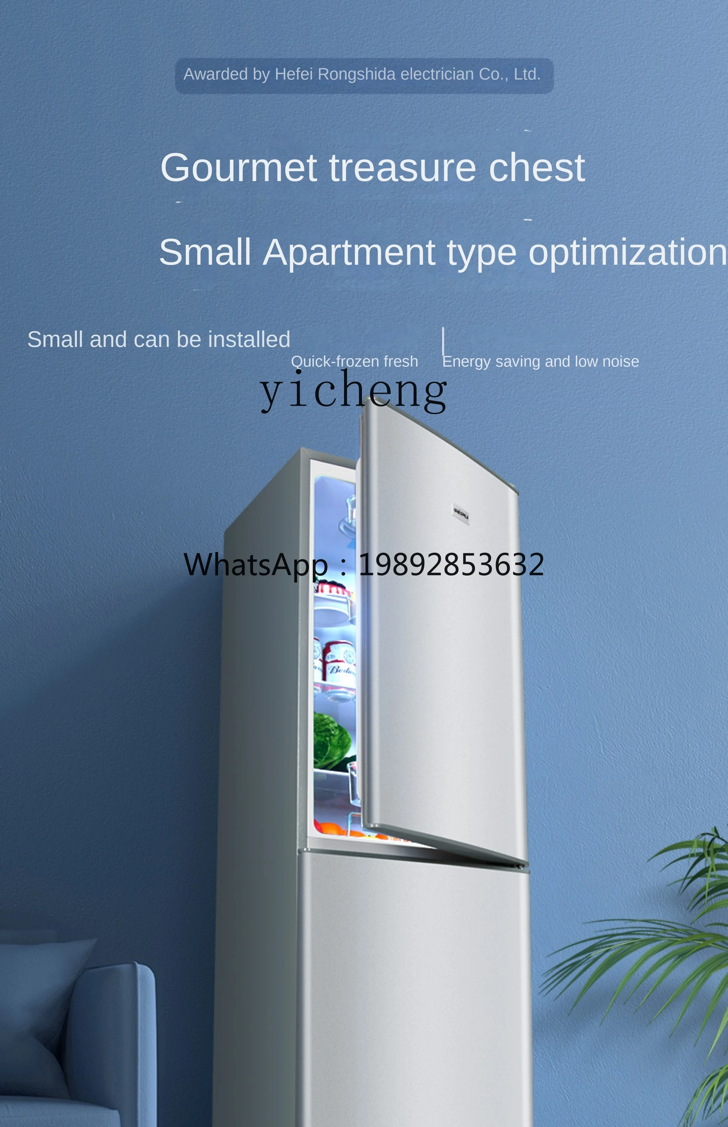 

BB Two-Door Refrigerator Household Small First-Class Energy Efficiency Energy Saving Freeze Storage Refrigerator