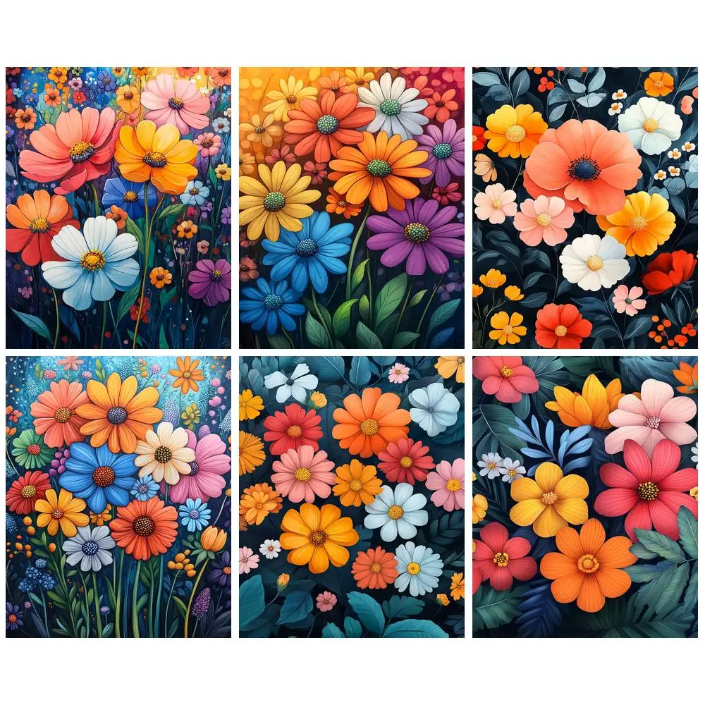 

GATYZTORY Diy Picture Paint By Numbers For Adults Flowers Painting By Numbers Handmade Wall Art For Adults Home Decor