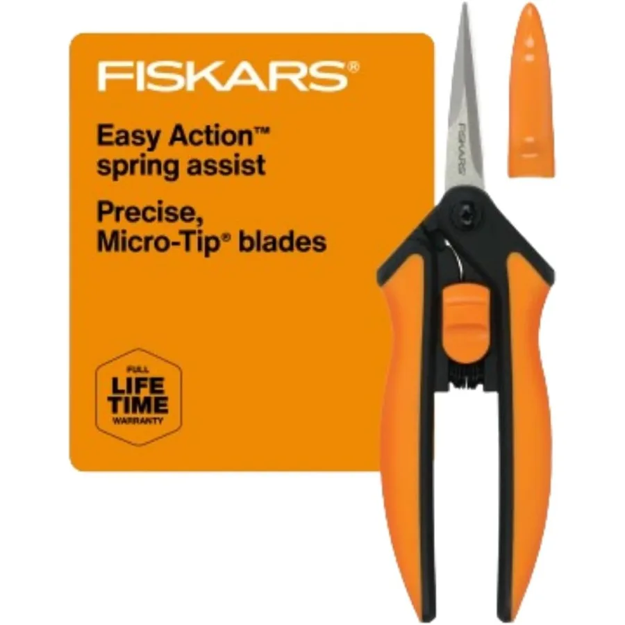 

MicroTip Pruning Snips 6 Garden Shears with Sheath and Comfort Grip Sharp Steel Blades Quality Pruning Shears for Plants in Gro