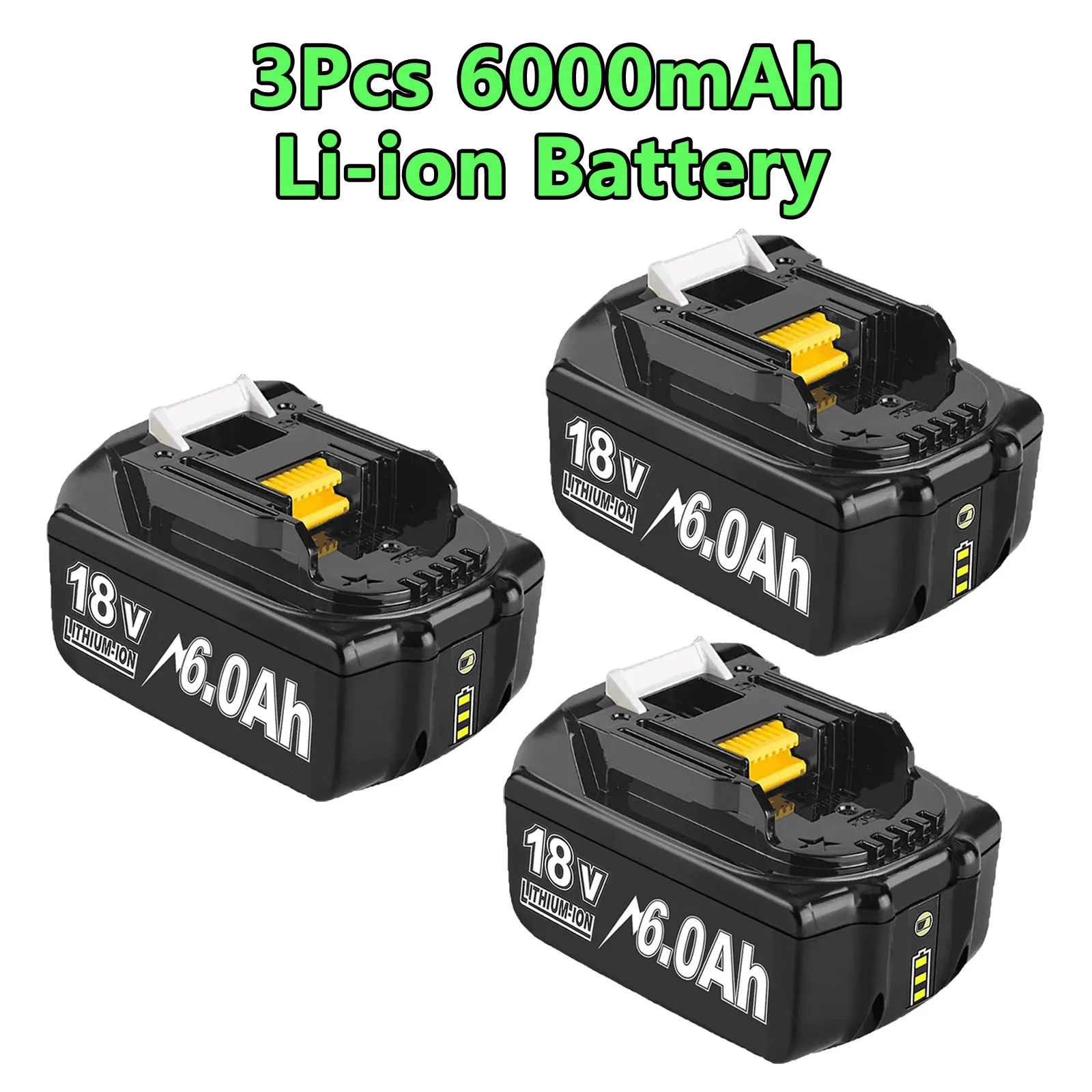 Für Makita BL1830 Ersatz Batterie 6000 mAh Batterie 18 V BL1830 BL1815 BL1860 BL1840 Werkzeug Akku Mit 6A Ladegerät