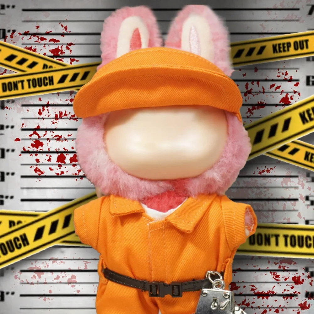 ﻿   15-17 سنتيمتر أفخم ملابس دمى البرتقال السجن نمط ازياء ل دمية صغيرة الملابس والاكسسوارات Keychain بها بنفسك المفاتيح قلادة ديكور