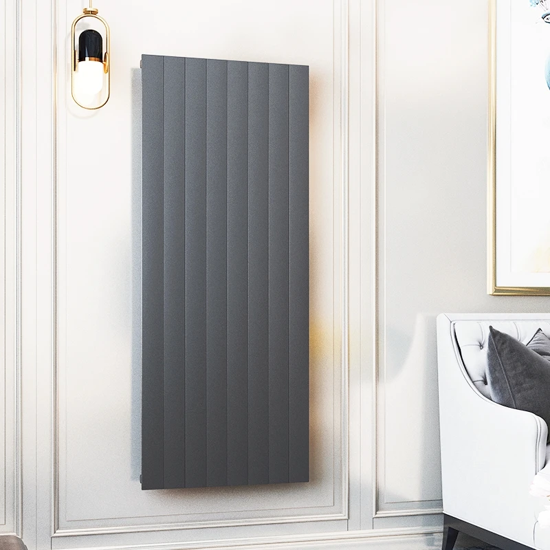 Household wall-mounted vertical hot water design heating radiator