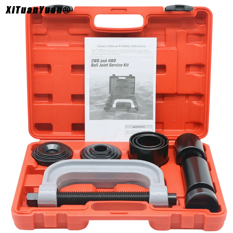 Kit de herramientas de extracción de juntas de bola de alta resistencia, prensa y junta en U, adaptadores 4x4, para la mayoría de coches y camiones