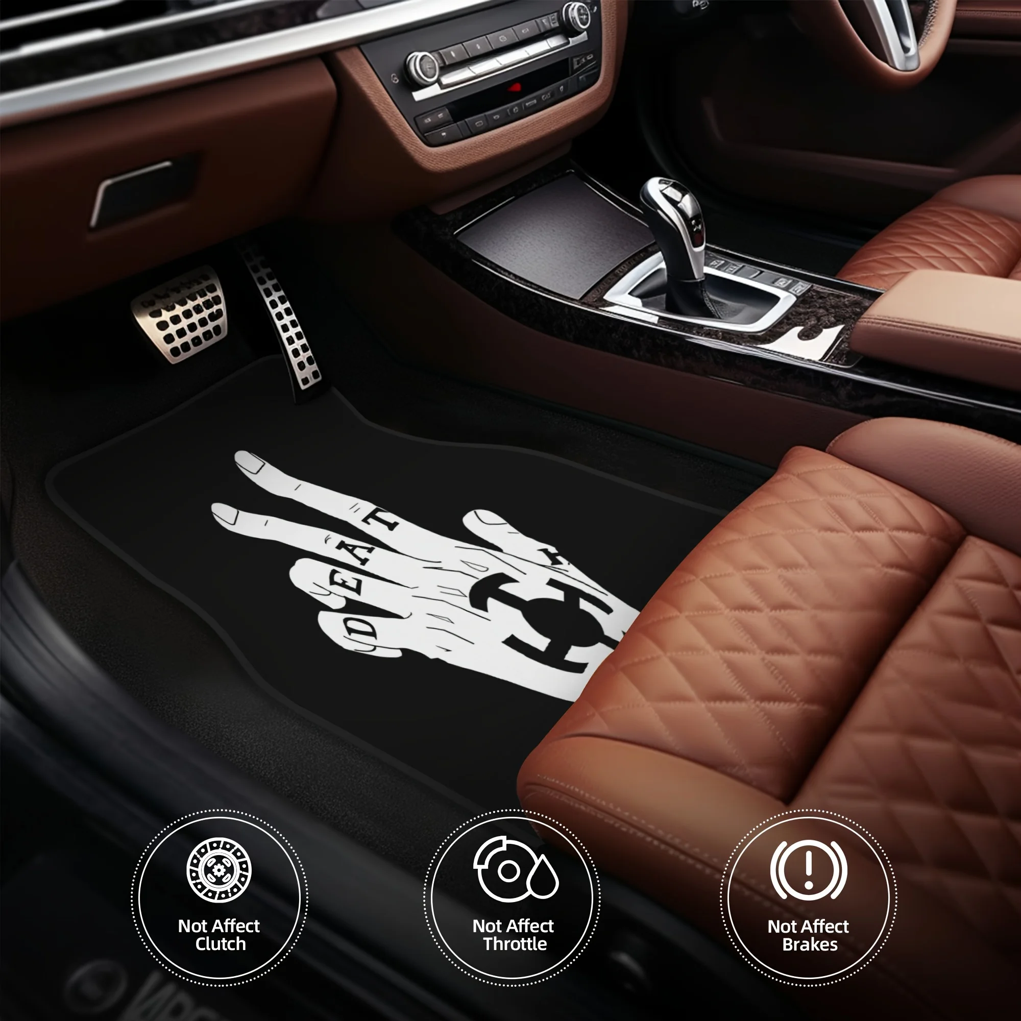 ZLIENSZUS OnePiece Trafalgar Water Law Car Floor Mat Set - 4pcs, Full Coverage Front & Rear, Fit For Modern & Classic Vehicles,
