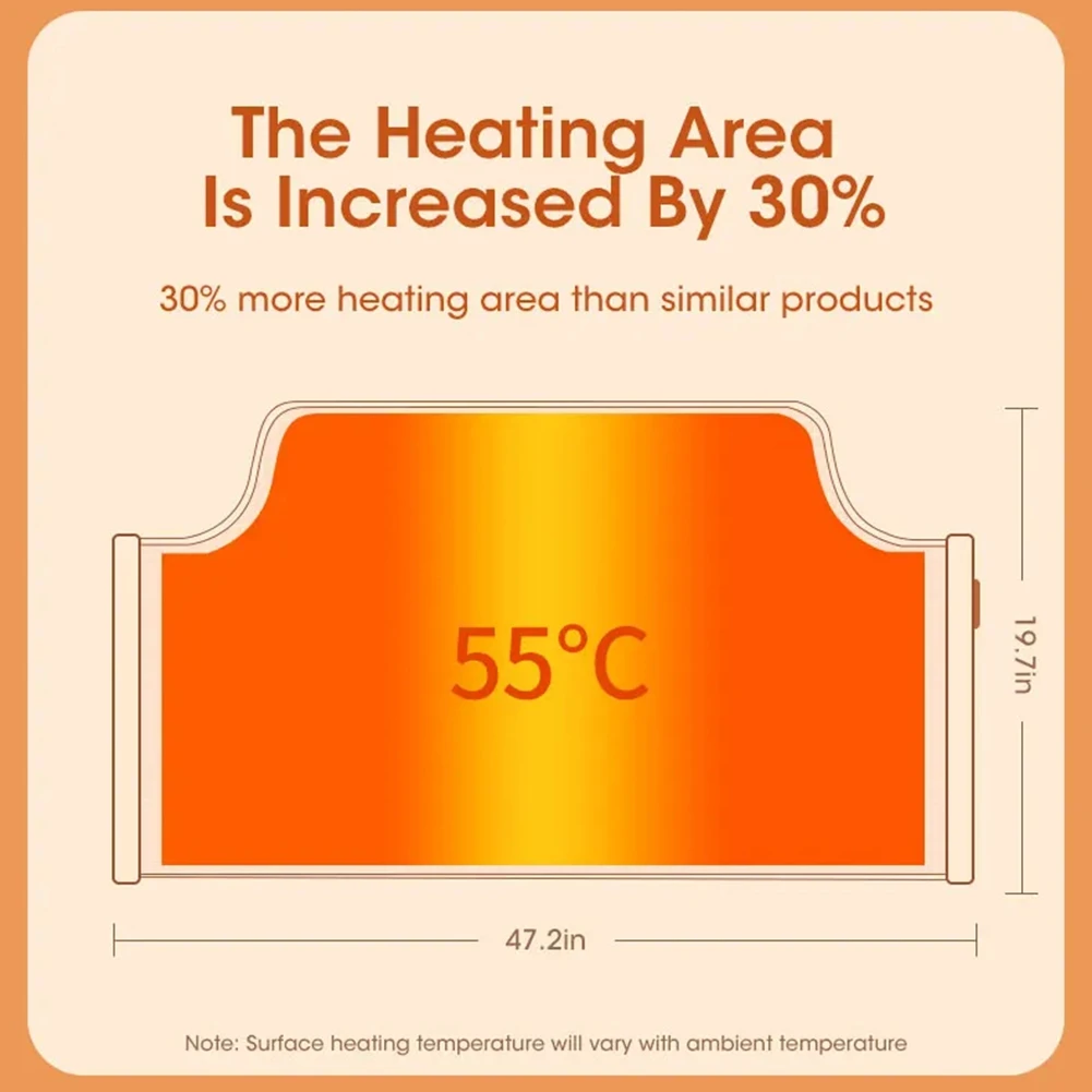 【ABFS】Electric Feet Heater Digital Display Folding Portable Adjustable Thermostat Foot Warmer for Home Feet Warm EUPlug