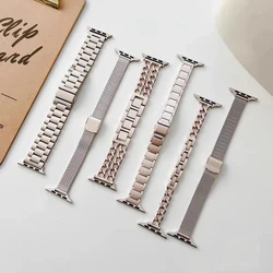 여성용 스타 라이트 시리즈 팔찌, 애플 워치 밴드 9 8 7 6 3 4 5 se 스트랩, iWatch Ultra 2 49mm 41mm 45mm 40 38mm 42mm 44mm