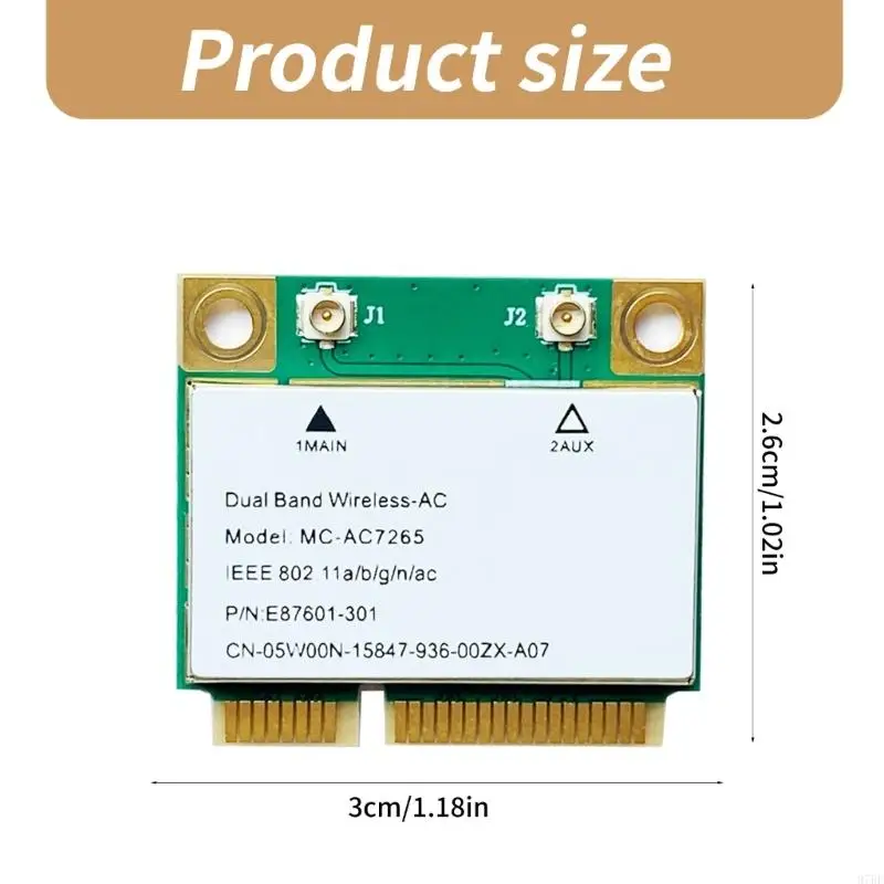 97BF 1200Mbps Wireless Networking Card MC AC7265 2.4G 5GHz Compatível com 4.2 Adaptador