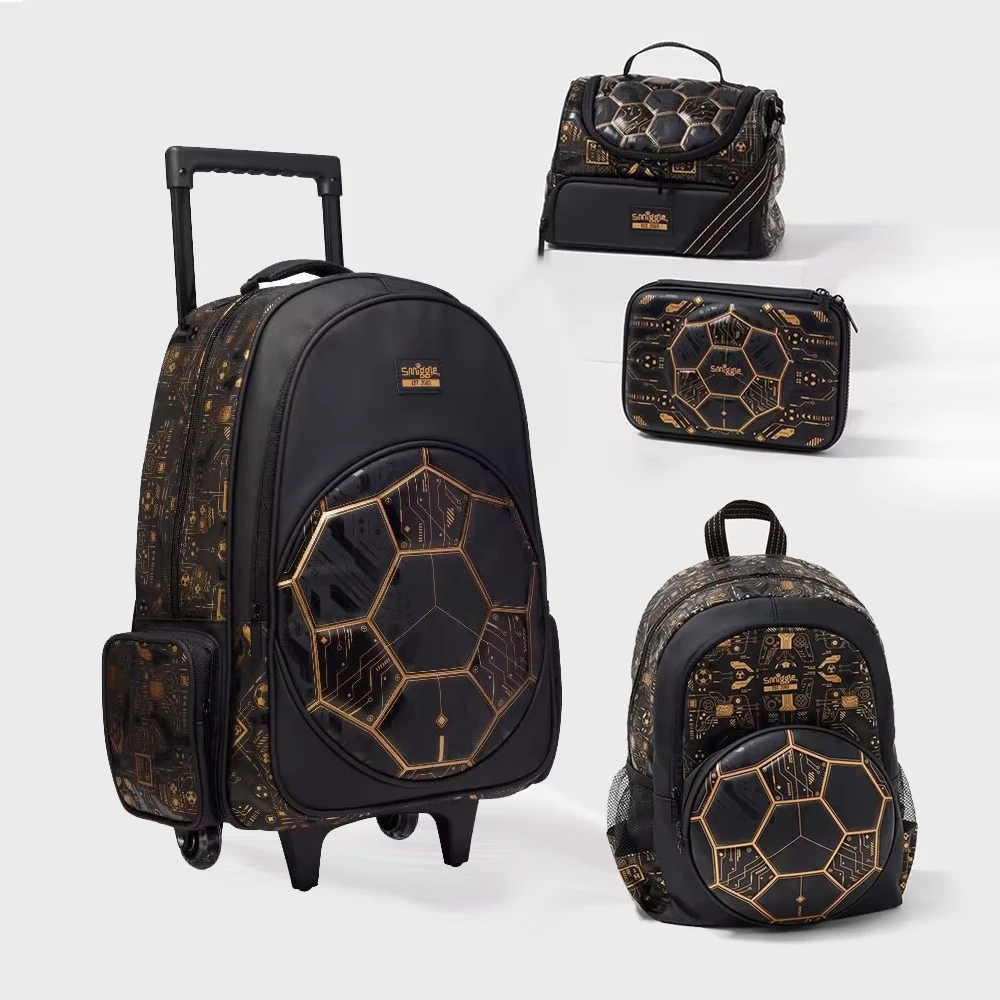 

MINISO новый золотой футбольный рюкзак Smiggle, детский популярный школьный рюкзак, студенческая сумка для обеда, рюкзак для мальчика, подарок на день рождения