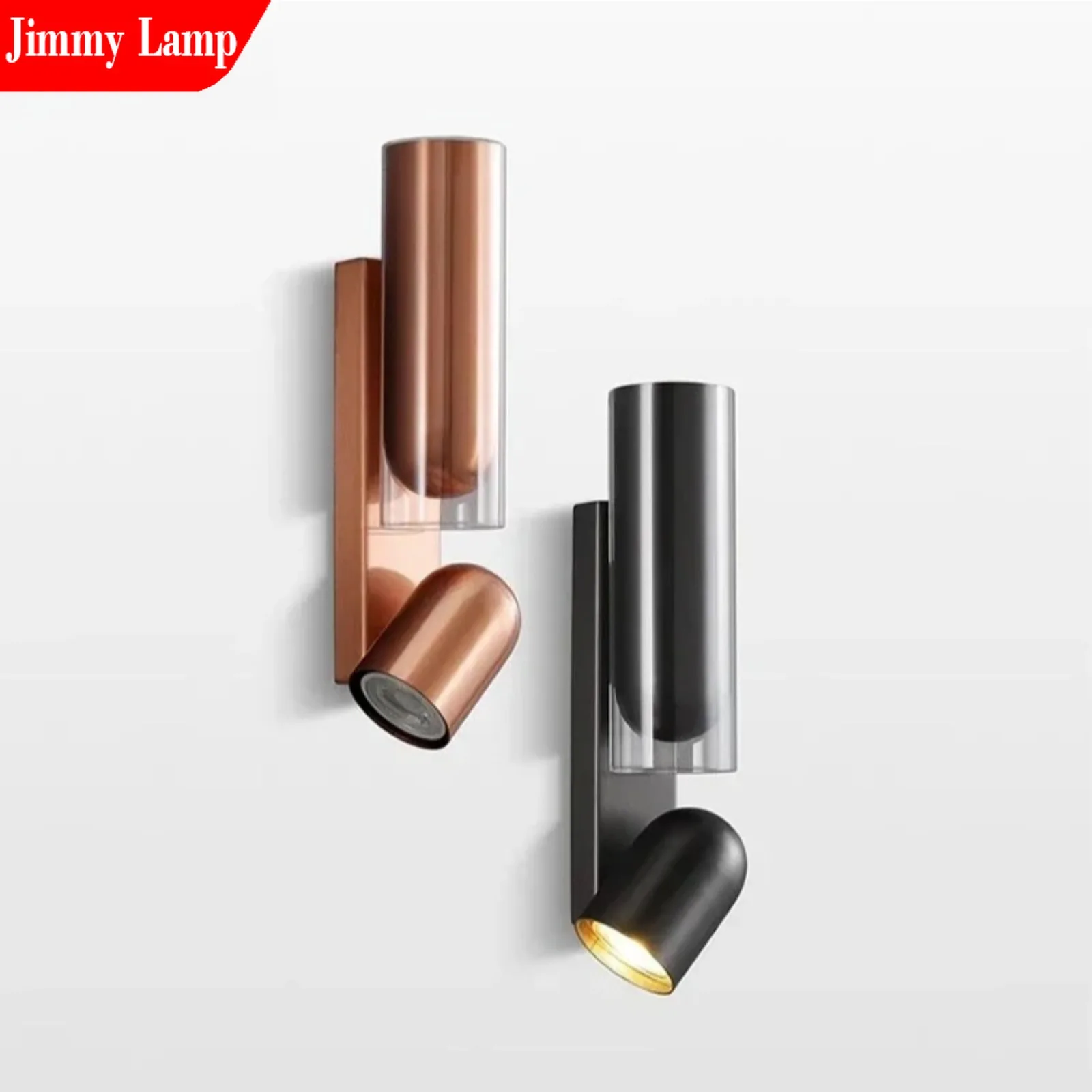 

Jimmy Modern Black Gold Adjustable LED Wall Lamp Bedside Bedroom Bedside Living Hotel Rotation Spot Sconce Light Lamp Decor Home