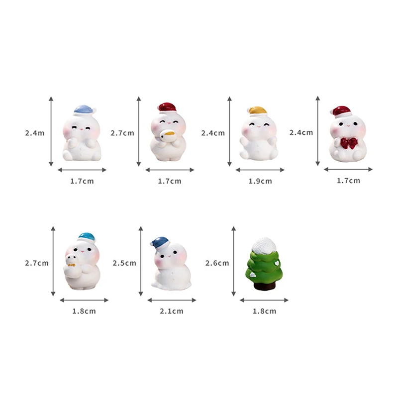 1 buah Mini Resin manusia salju Natal mikro pemandangan patung rumah boneka ornamen dekorasi rumah taman peri manusia salju patung