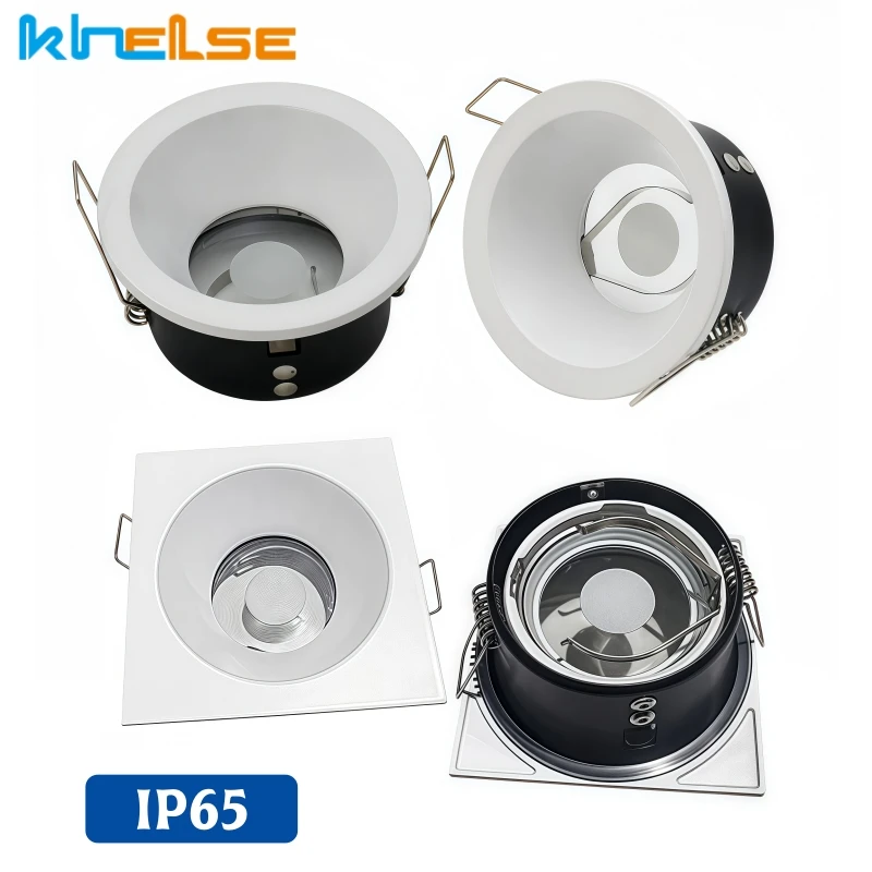 

IP65 светодиодный кронштейн для ванной комнаты GU10/MR16, встраиваемая рамка, держатель потолочного светильника, водонепроницаемая розетка для прожектора, фитинги