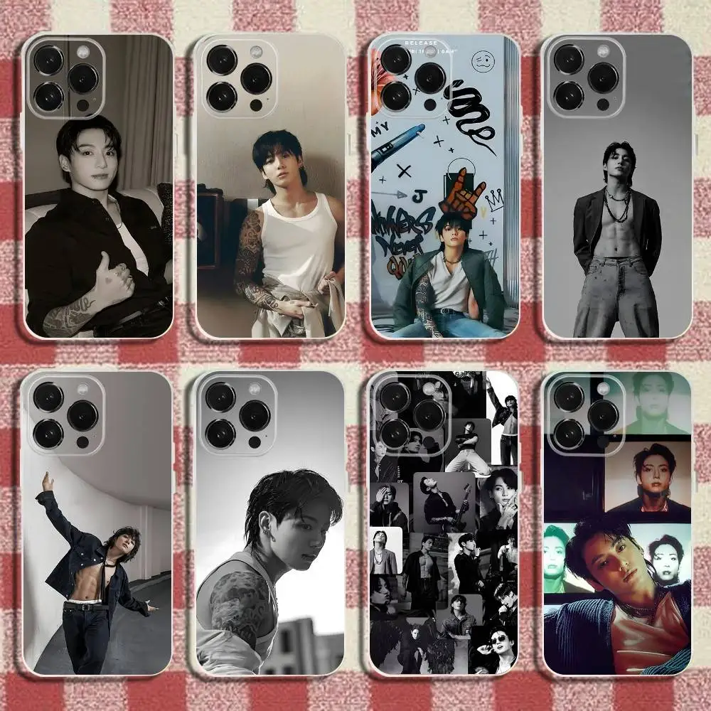 

J-Jung-Kook Jeon Seven Gold Phone Case For iPhone 16,15,14,13,12,11 Pro,Max,Plus,X,XS,XR,SE,Mini Transparent Silicone Soft