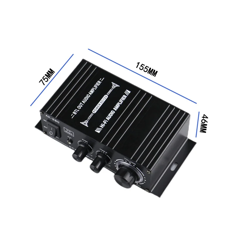AK-280 Power Amplifier 12V Hot-selling Mini Power Amplifier