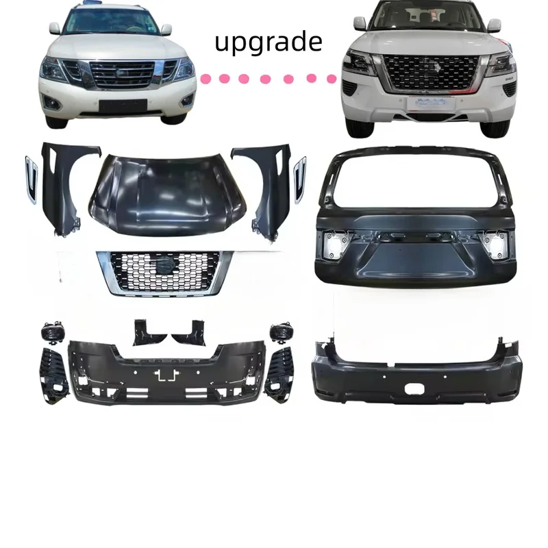 High Quality Facelift Conversion Body Kit Upgrade To 2020‑2024 Style Bumper Fender Grille Head Lamp Fit for Patrol 2014