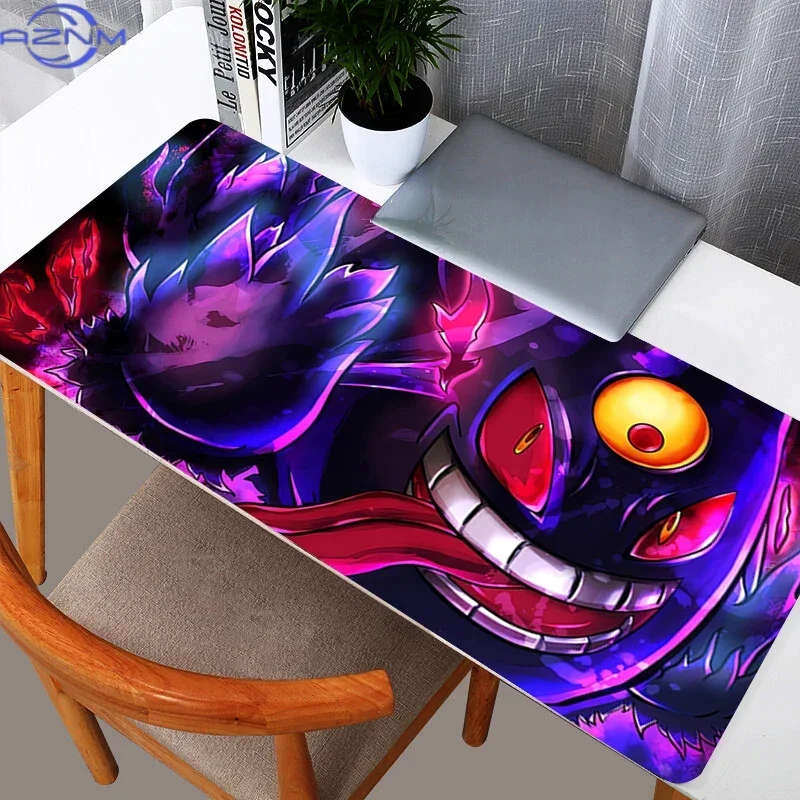 Gengar Halloween Party Cute Anime Large Mousepad, Rubber Non Slip Extended Gaming Desk Mat, Cartoon Table Pad for Laptop Office