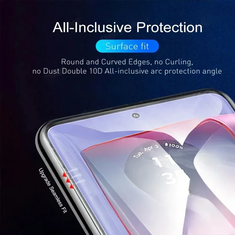4Pcs Hydrogel Film for Motorola Edge 50 30 Ultra 40 Pro Neo Screen Protector for Motorola S50 Neo for Moto X50 Razr 40 50 Ultra