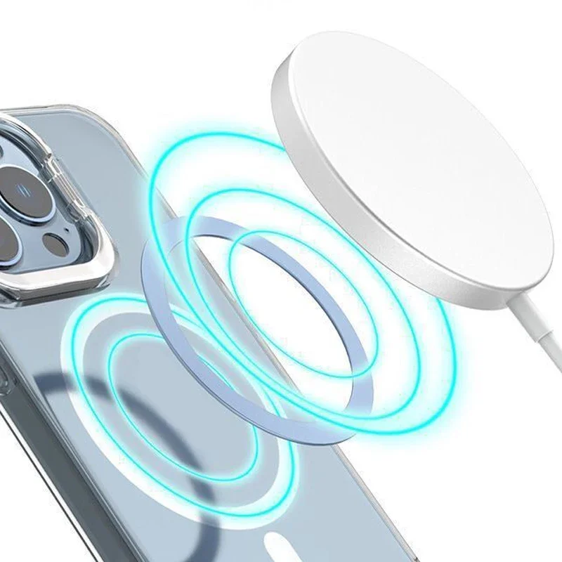 2024 New Magnetic Metal Plate Ring for Magsafe Wireless Charger Iron Sheet Sticker Car Phone Holder Magnet Patch for IPhone12 13