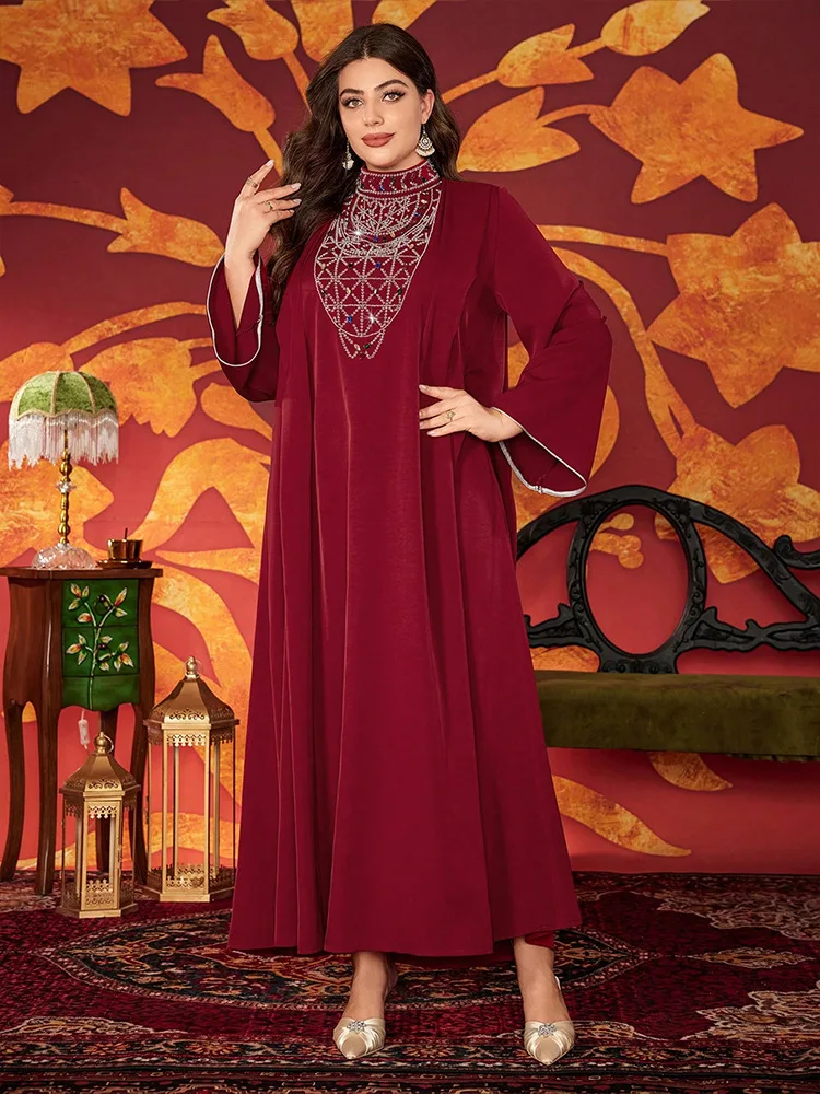 

Ид Джеллаба с бриллиантами Дубай Абая женское мусульманское вечернее платье Турция кафтан Рамадан ислам Джалабия женский халат кафтан Vestidos платье