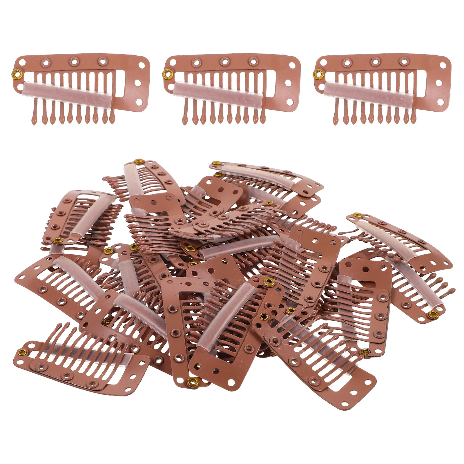 

30pcs Clips Metal Hair Extension Clips for Secure Wigs Hidden Behind Hair Stable Comb Teeth Fixing Fasteners