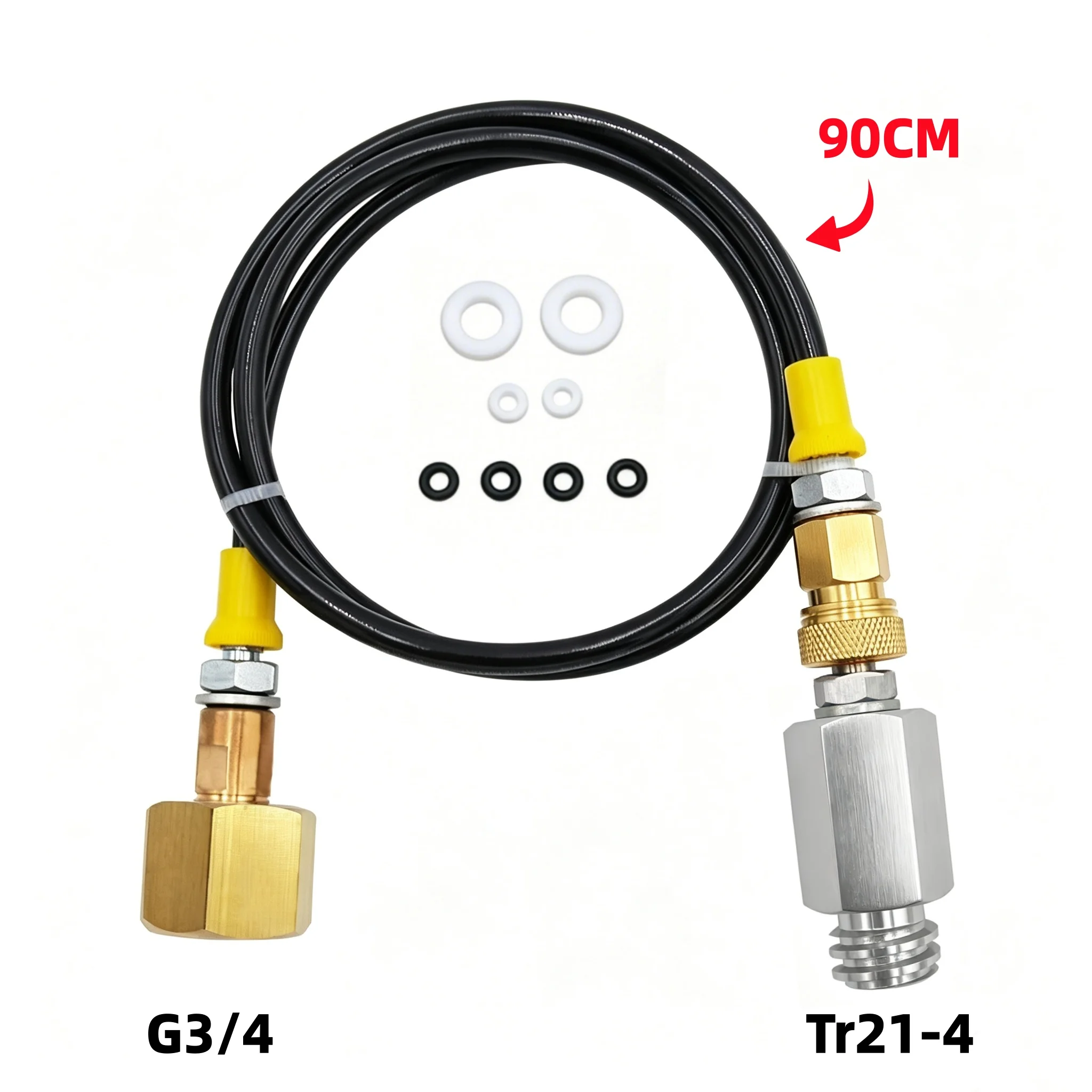 Soda Water Maker CO2 Tank Adapter Hose Kit Fit SodaStream W21.8-14 CGA320 With Quick Disconnect Connector