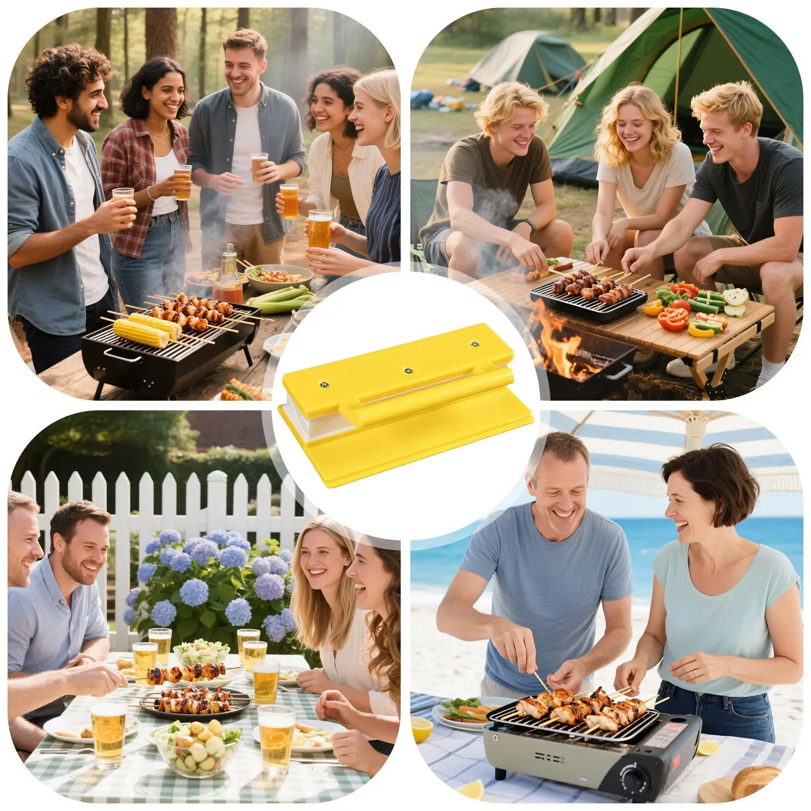 صانع كباب شواء كباب كباب قالب شواء جهد صانع تشكيل اللحوم قالب سريع للإعداد في الهواء الطلق الشواء التخييم #3