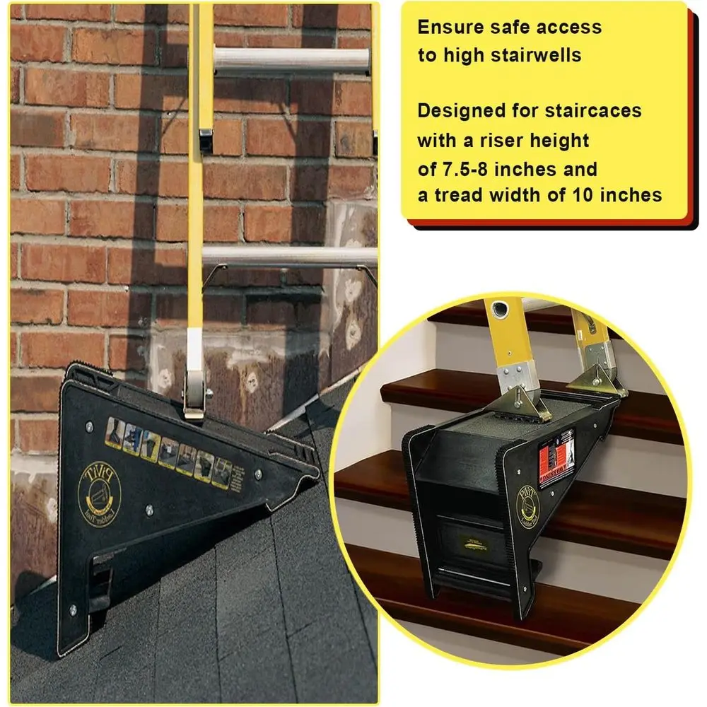 Ladder Leveler,Ladder Jacks,Ladder Stabilizer Tool with Storage Easy to Use for All Surfaces and Uneven Ground