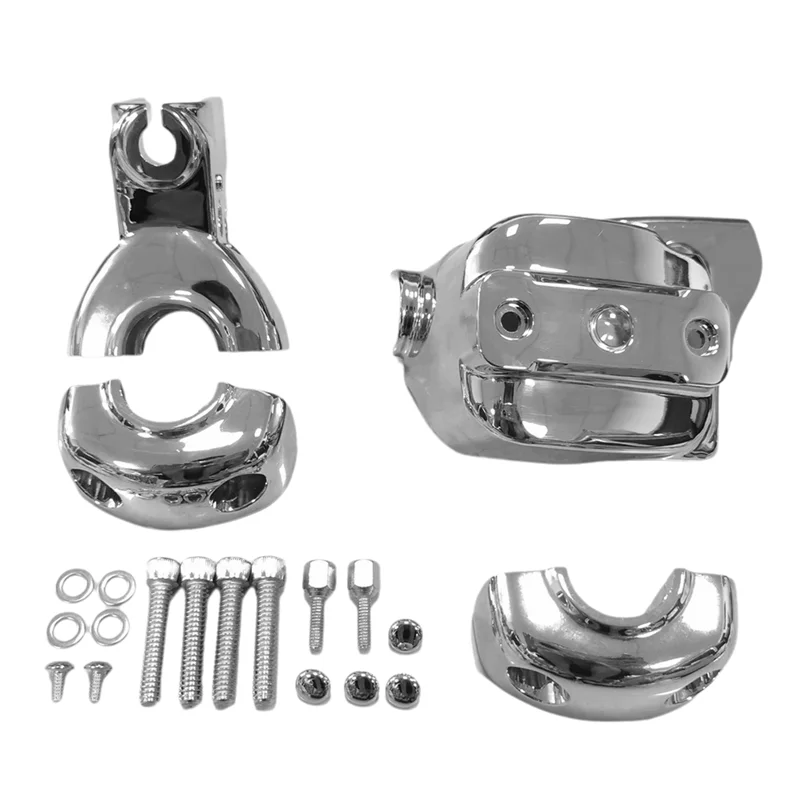 

Chrome Front Clutch Control Dress-Up Kit For '96-'07 Electra Glides Road Glides Handlebar Modification Pump Cover